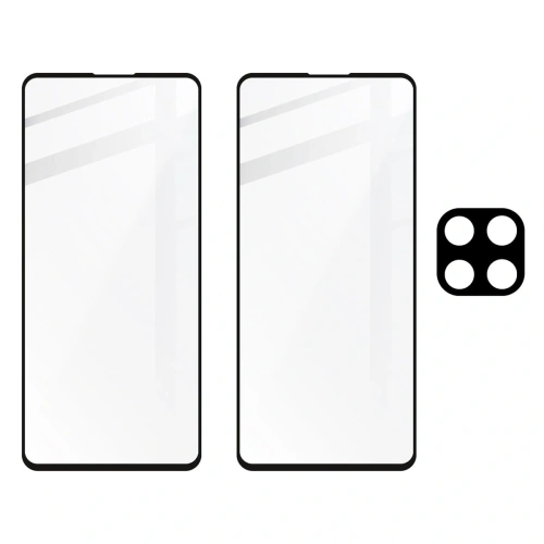 Szkło hartowane Bizon Glass Edge - [2 PACK] + ochrona na obiektyw Samsung Galaxy M53 5G