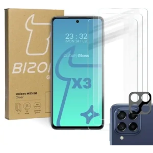 Hurtownia GSM - Bizon Glas Klar gehärtetes Glas - 3 Stück. + Linsen Glas Samsung Galaxy M53 5G - BIZ1385 - {ean13} - Hurt