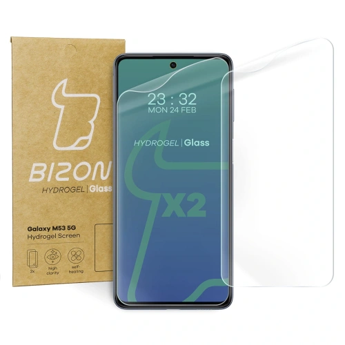 Folia hydrożelowa na ekran Bizon Glass Hydrogel Samsung Galaxy M53 5G [2 PACK]