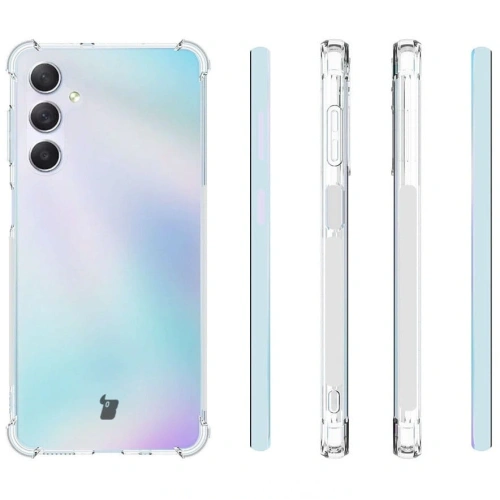 Etui + 2x szkło na ekran + szkło na obiektyw Bizon Case Clear Pack do Samsung Galaxy M54 5G przezroczyste