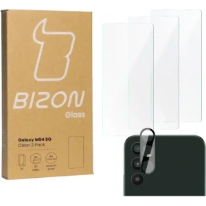 Wholesale BIZON Clear 2 Pack 3x screen glass + camera glass Samsung Galaxy M54 5G - BIZ7654 - {ean13} - Hurt