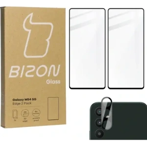 Wholesale BIZON Edge 2 Pack 2x screen glass + camera glass Samsung Galaxy M54 5G - BIZ7657 - {ean13} - Hurt