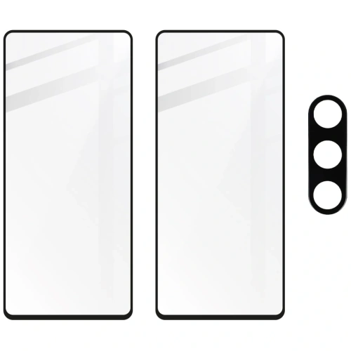 2x Szkło na ekran + szkło na aparat BIZON Edge 2 Pack do Samsung Galaxy M54 5G
