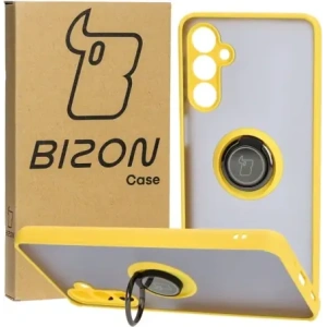 Hurtownia GSM - Bizon Case Hybrid Ring Samsung Galaxy M54 5G fumuriu cu un cadru galben - BIZ1409 - {ean13} - Hurt