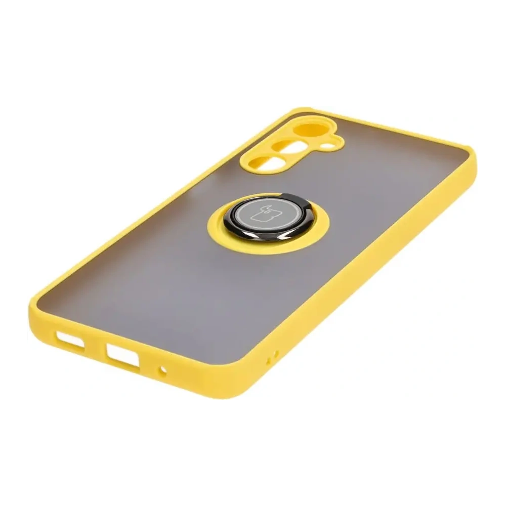 Wholesale Bizon Case Hybrid Ring Samsung Galaxy M54 5G smoky with a yellow frame - BIZ1409 - {ean13} - Hurt
