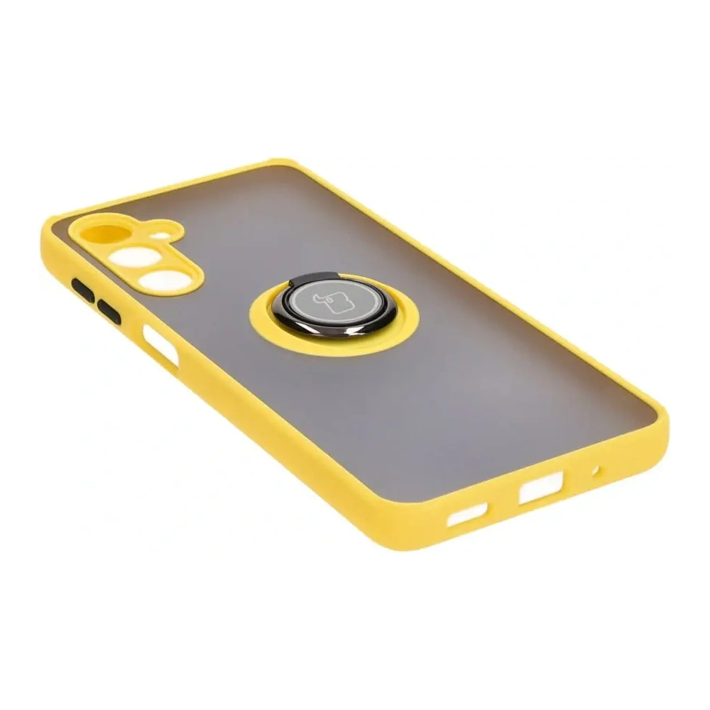 Wholesale Bizon Case Hybrid Ring Samsung Galaxy M54 5G smoky with a yellow frame - BIZ1409 - {ean13} - Hurt