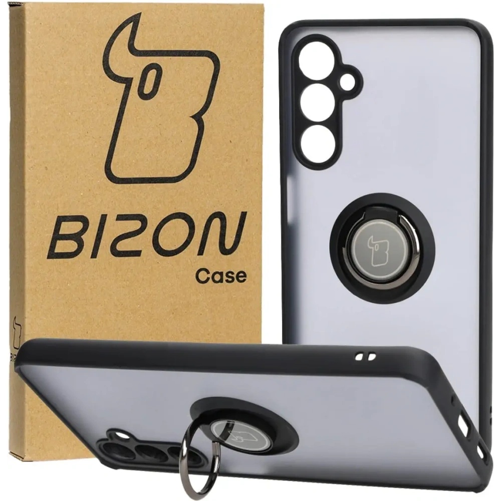 Hurtownia GSM - Bizon Case Hybrid Ring Samsung Galaxy M54 5G fumuriu cu un cadru negru - BIZ7664 - {ean13} - Hurt