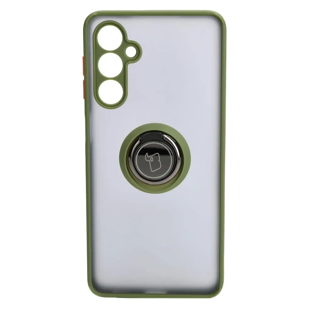 Wholesale Bizon Case Hybrid Ring Samsung Galaxy M54 5G smoky with a green frame - BIZ7665 - {ean13} - Hurt