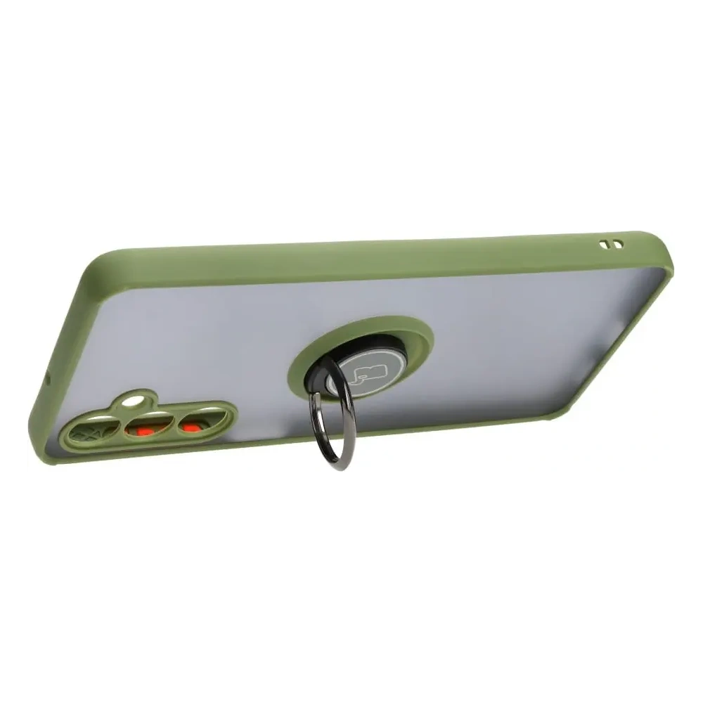 Hurtownia GSM - Bizon Case Hybrid Ring Samsung Galaxy M54 5G fumuriu cu un cadru verde - BIZ7665 - {ean13} - Hurt