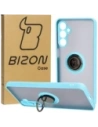 Bizon Case Hybrid Ring Samsung Galaxy M54 5G fumurie cu un cadru bleu deschis