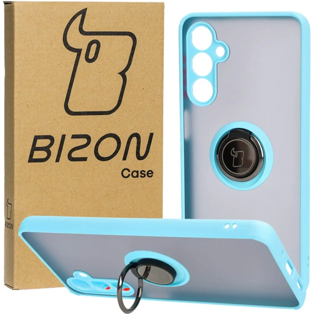 Hurtownia GSM - Bizon Case Hybrid Ring Samsung Galaxy M54 5G fumurie cu un cadru bleu deschis - BIZ7666 - {ean13} - Hurt