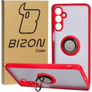 Hurtownia GSM - Bizon Case Hybrid Ring Samsung Galaxy M54 5G fumuriu cu un cadru roșu - BIZ7668 - {ean13} - Hurt