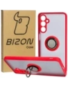 Bizon Case Hybrid Ring Samsung Galaxy M54 5G fumuriu cu un cadru roșu