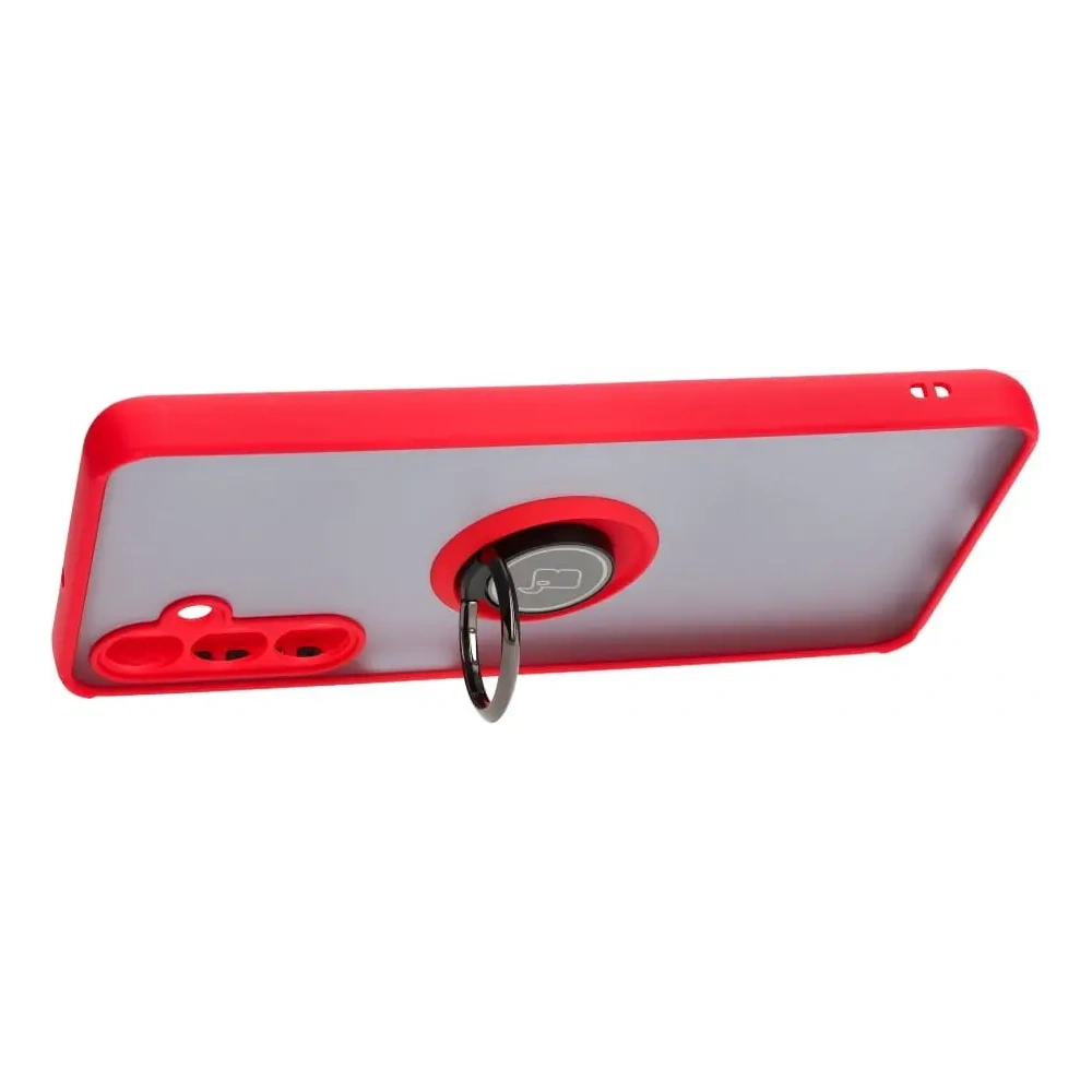 Wholesale Bizon Case Hybrid Ring Samsung Galaxy M54 5G smoky with a red frame - BIZ7668 - {ean13} - Hurt