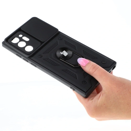 Etui Bizon Case CamShield Ring do Samsung Galaxy Note 20 Ultra czarne