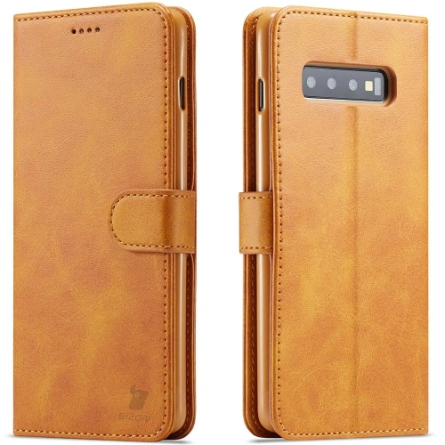 Etui Bizon Case Wallet do Samsung Galaxy S10e jasnobrązowe