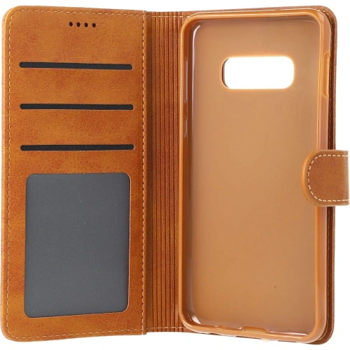 Etui Bizon Case Wallet do Samsung Galaxy S10e jasnobrązowe