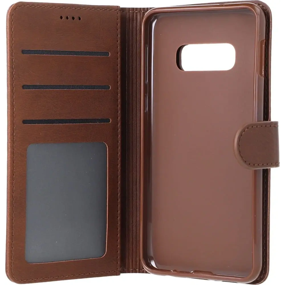 Hurtownia GSM - Etui Bizon Case Wallet do Galaxy S10e, brązowe - BIZ7677 - {ean13} - Hurt