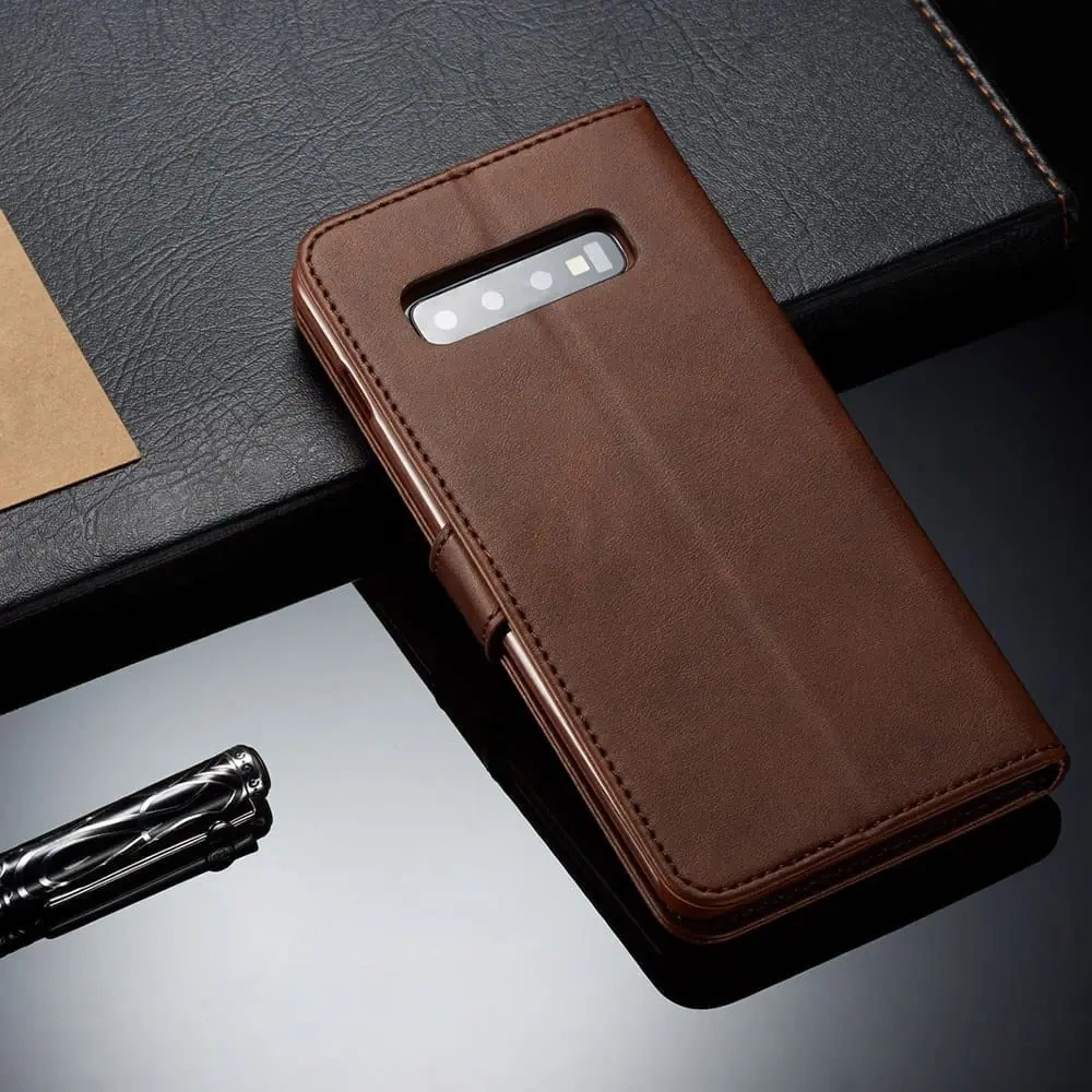 Hurtownia GSM - Etui Bizon Case Wallet do Galaxy S10e, brązowe - BIZ7677 - {ean13} - Hurt
