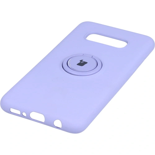 Etui Bizon Case Silicone Ring do Samsung Galaxy S10e fioletowe