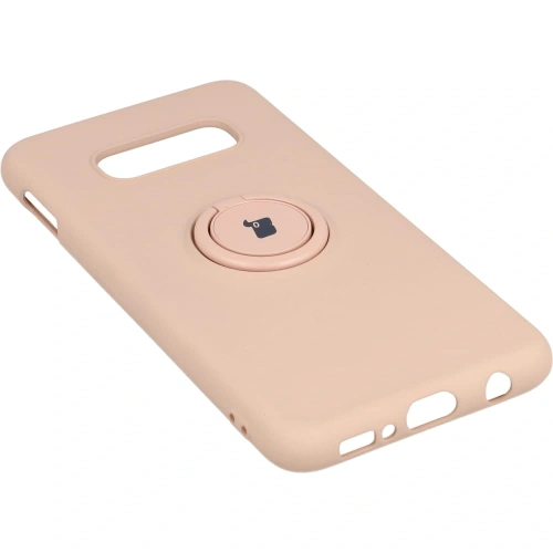 Etui Bizon Case Silicone Ring do Samsung Galaxy S10e jasnoróżowe