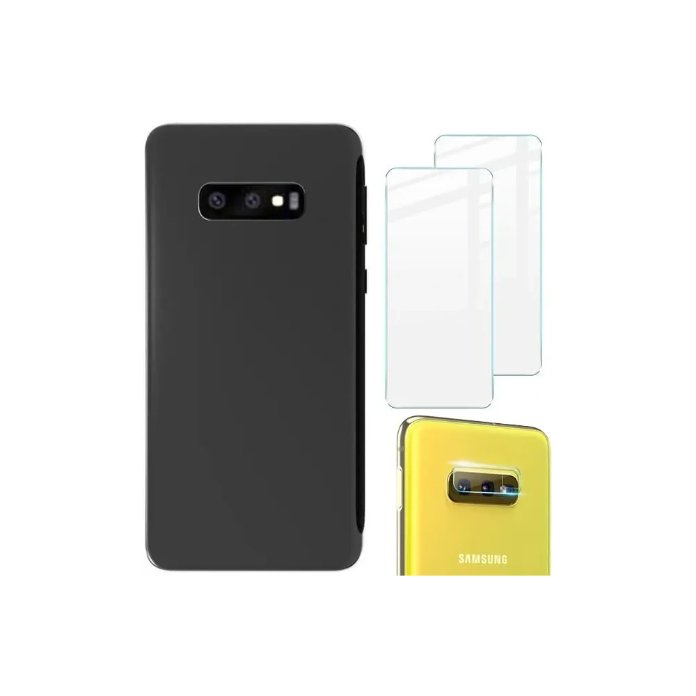 Hurtownia GSM - Bizon Case Clear Pack carcasă + 2x sticlă pentru ecran + sticlă pentru lentilă Samsung Galaxy S10e transparentă - BIZ7686 - {ean13} - Hurt