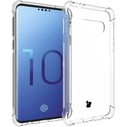 Etui + 2x szkło na ekran + szkło na obiektyw Bizon Case Clear Pack do Samsung Galaxy S10e przezroczyste