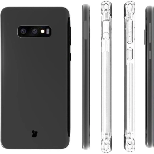 Etui + 2x szkło na ekran + szkło na obiektyw Bizon Case Clear Pack do Samsung Galaxy S10e przezroczyste