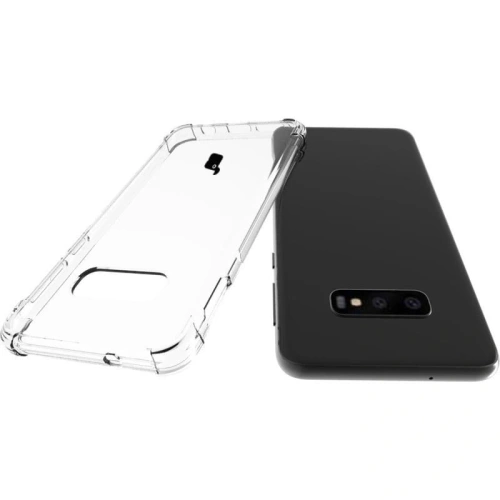 Etui + 2x szkło na ekran + szkło na obiektyw Bizon Case Clear Pack do Samsung Galaxy S10e przezroczyste