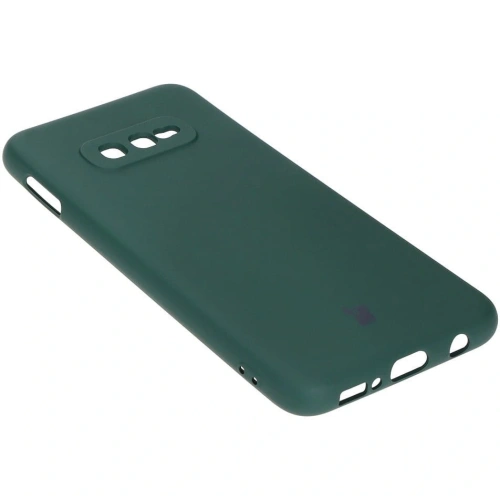 Etui Bizon Case Silicone do Samsung Galaxy S10e ciemnozielone