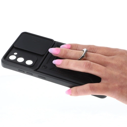 Etui Bizon Case CamShield Ring do Samsung Galaxy S20 FE czarne