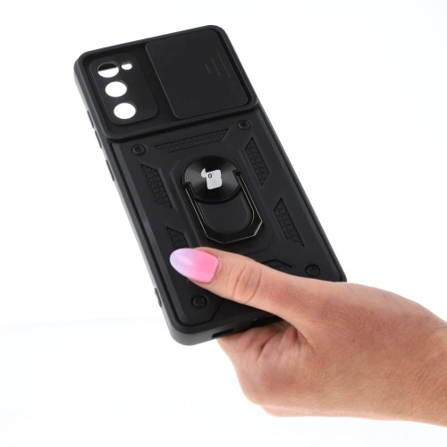 Etui Bizon Case CamShield Ring do Samsung Galaxy S20 FE czarne