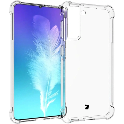 Etui + 2x szkło na ekran + obiektyw Bizon Case Clear Pack do Samsung Galaxy S21 przezroczyste