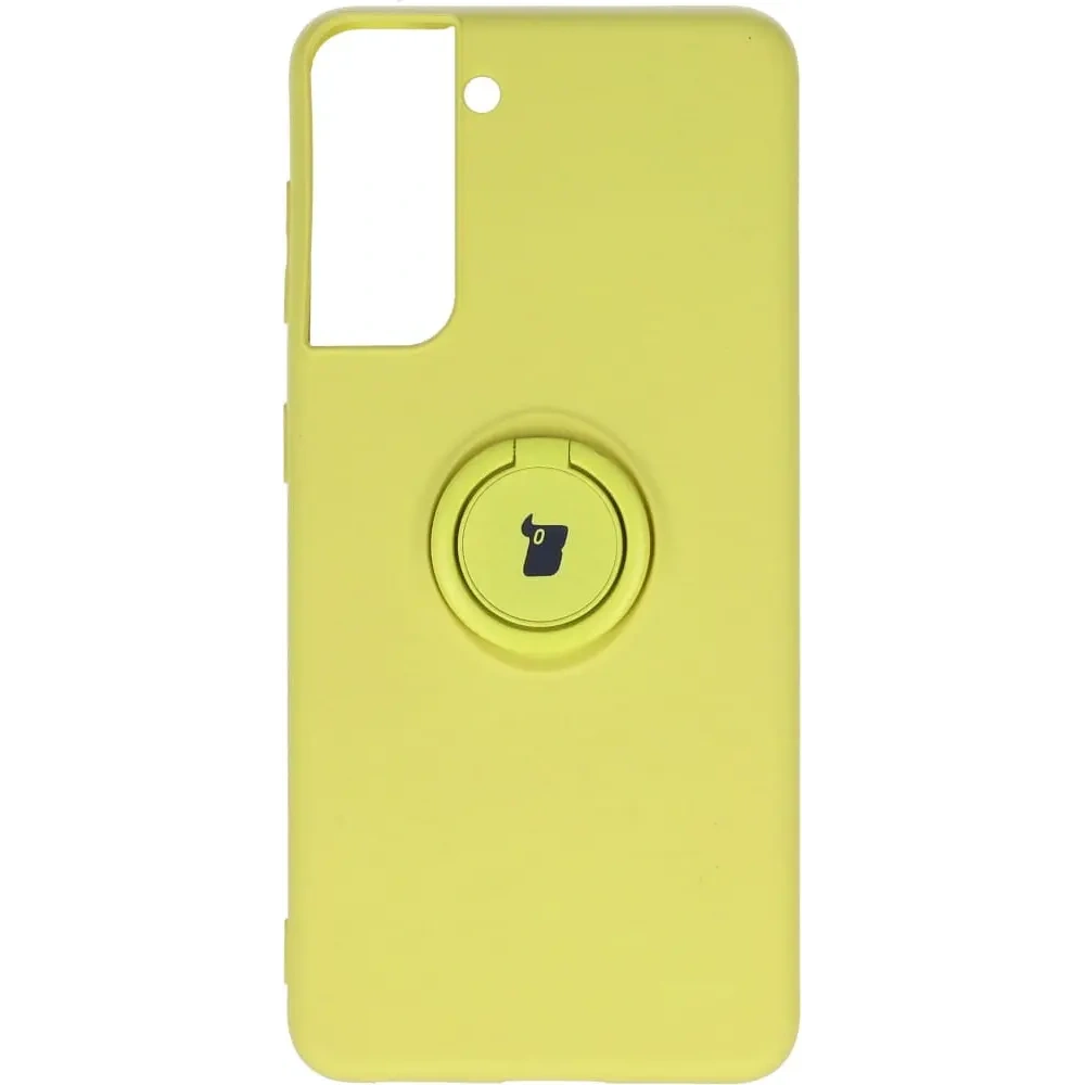 Hurtownia GSM - Etui Bizon Case Silicone Ring do Samsung Galaxy S21 żółte - BIZ7699 - {ean13} - Hurt