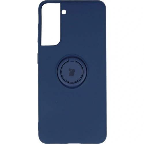 Etui Bizon Case Silicone Ring do Samsung Galaxy S21 granatowe