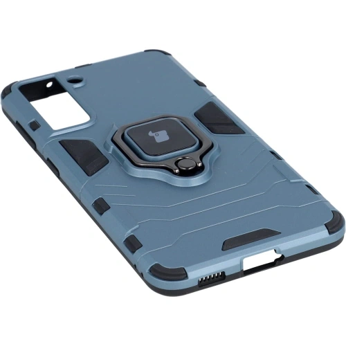 Etui Bizon Case Armor Ring do Samsung Galaxy S21 niebieskie