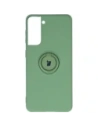Caz Bizon Inel din Silicon Samsung Galaxy S21 verde deschis
