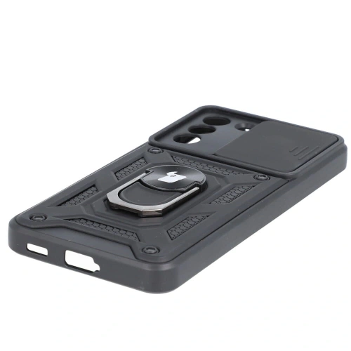 Etui Bizon Case CamShield Ring do Samsung Galaxy S21 czarne