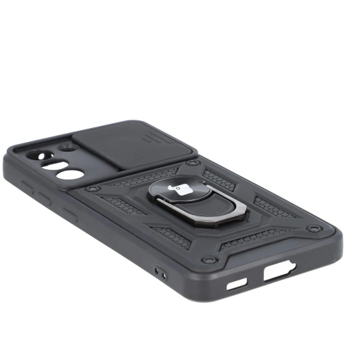 Etui Bizon Case CamShield Ring do Samsung Galaxy S21 czarne