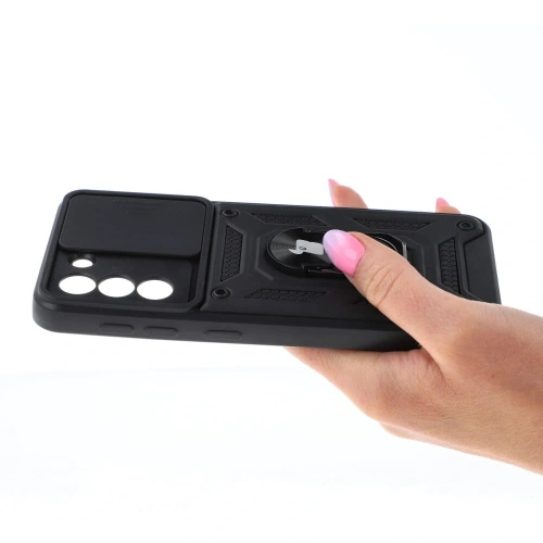 Etui Bizon Case CamShield Ring do Samsung Galaxy S21 czarne