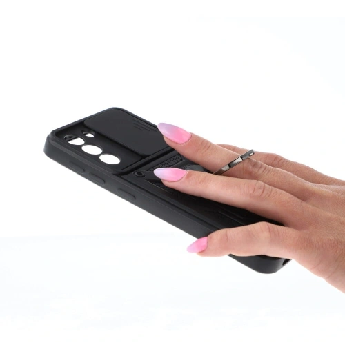 Etui Bizon Case CamShield Ring do Samsung Galaxy S21 czarne