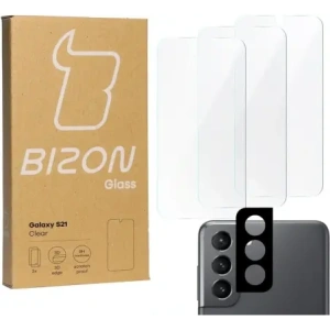 Hurtownia GSM - Bizon Glas Klar gehärtetes Glas - 3 St. + Linsenglas Samsung Galaxy S21 5G - BIZ1481 - {ean13} - Hurt