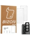 Bizon Glass Edge sticlă temperată - [2 PACHET] + protecție lentilă Samsung Galaxy S21 5G negru