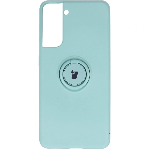 Etui Bizon Case Silicone Ring do Samsung Galaxy S21 turkusowe