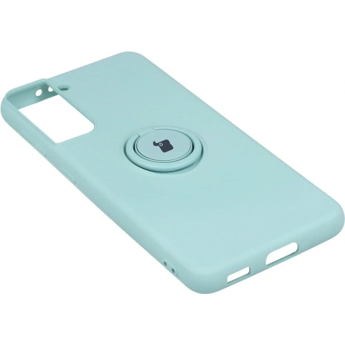 Etui Bizon Case Silicone Ring do Samsung Galaxy S21 turkusowe