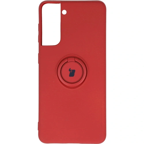 Etui Bizon Case Silicone Ring do Samsung Galaxy S21 ciemny róż