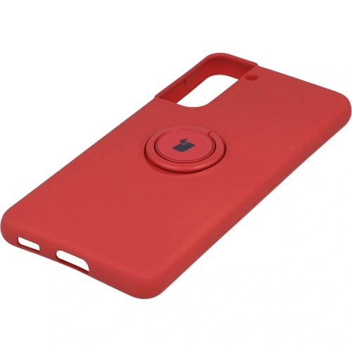 Etui Bizon Case Silicone Ring do Samsung Galaxy S21 ciemny róż