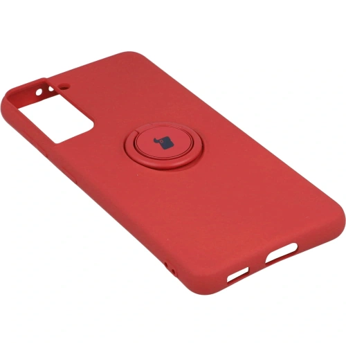 Etui Bizon Case Silicone Ring do Samsung Galaxy S21 ciemny róż