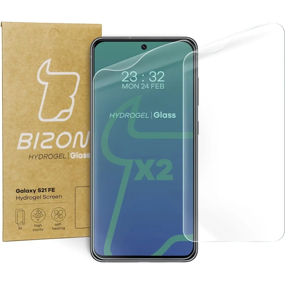 Hurtownia GSM - Bizon Glass Hydrogel Samsung Galaxy S21 FE [2 CSOMAG] - BIZ1487 - {ean13} - Hurt