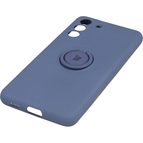 Etui Bizon Case Silicone Ring do Samsung Galaxy S21 FE szare